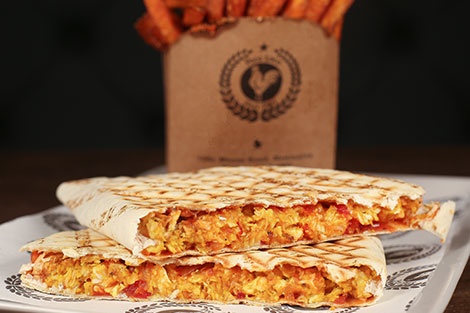 two crispy pittas with fresh fillings served in Poco Loco Peri Peri Takeaway Wishaw